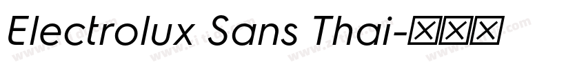 Electrolux Sans Thai字体转换